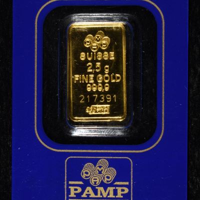 Sale Photo Thumbnail #430: PAMP SUISSE 2.5 GRAMS .9999 GOLD BAR