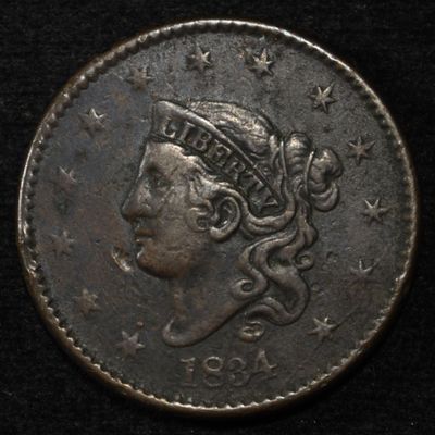 Sale Photo Thumbnail #48: 1834 LARGE CENT XF
