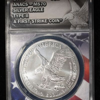 Sale Photo Thumbnail #13: 2021 AMERICAN SILVER EAGLE ANACS MS70 TYPE2