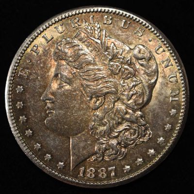 Sale Photo Thumbnail #284: 1887-S MORGAN DOLLAR CH TO GEM ORIG UNC