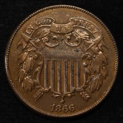 Sale Photo Thumbnail #197: 1866 2-CENT PIECE CH ORIG UNC