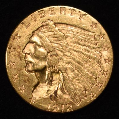 Sale Photo Thumbnail #444: 1912 $2.50 INDIAN GOLD CH BU