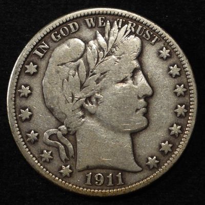 Sale Photo Thumbnail #86: 1911-D BARBER HALF DOLLAR VF
