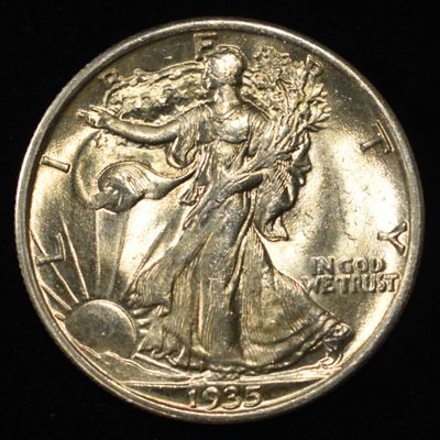 Sale Photo Thumbnail #359: 1935 WALKING LIBERTY HALF DOLLAR CH BU
