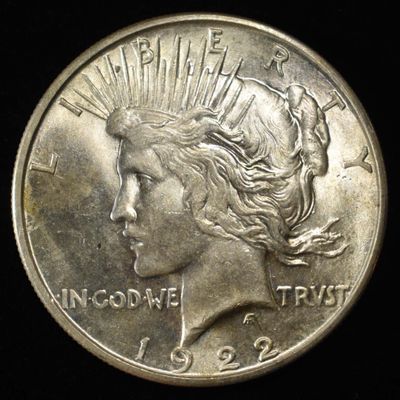 Sale Photo Thumbnail #306: 1922-S PEACE DOLLAR CH TO GEM BU