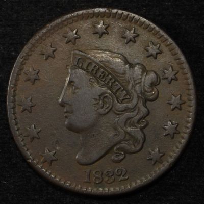 Sale Photo Thumbnail #46: 1832 LARGE CENT XF