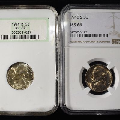 Sale Photo Thumbnail #219: (2) NGC GRADED NICKELS LOT