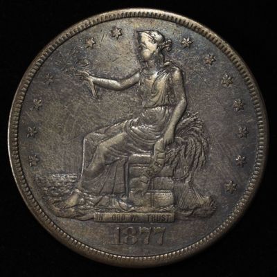 Sale Photo Thumbnail #265: 1877-S TRADE DOLLAR LOVELY ORIG AU/UNC