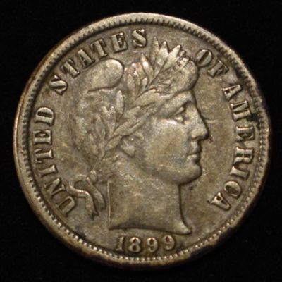 Sale Photo Thumbnail #229: 1899-O BARBER DIME LOVELY ORIG AU