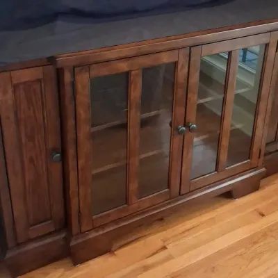 Wood Media Console with Sony DVD Player