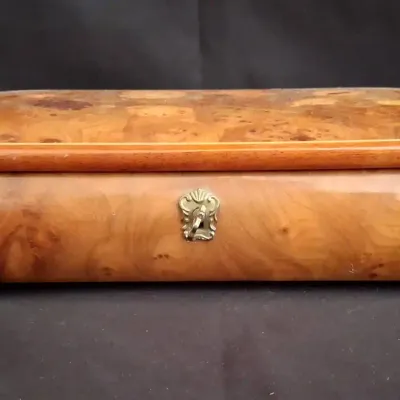 Italian Sorrento Marquetry Burl Wood Jewelry & Music Box