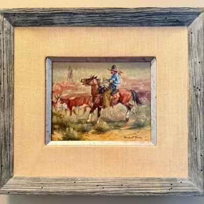Harland Young “Round Up” Original Oil Painting
