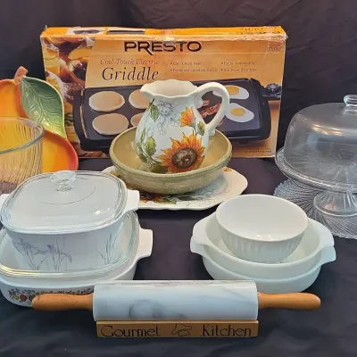 Presto Electric Griddle, CorningWare, Lenox, Maxcera & Kitchenware