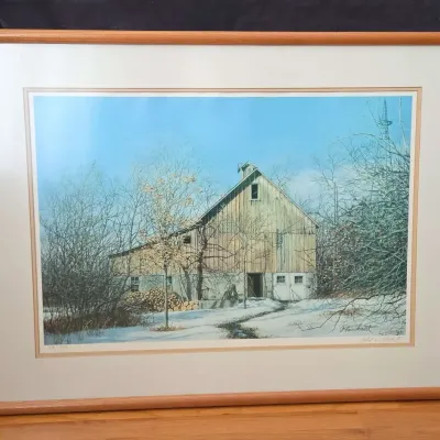 Richard Plasschaert Signed & Numbered “Winter Flight” Lithograph