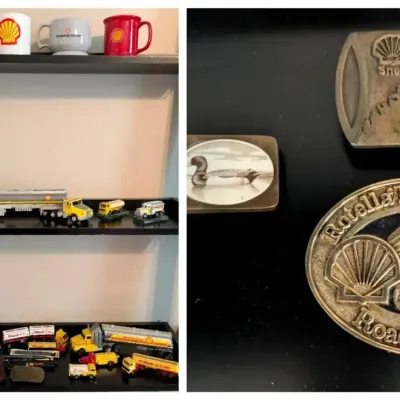 Shell Oil Advertising Memorabilia, Trucks, Belt Buckles & Pins