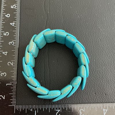 South western faux turquoise stone stretchy bracelet