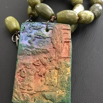 Asian Style Scenic pendant Necklace