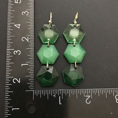 Vintage faux glass dangle earrings
