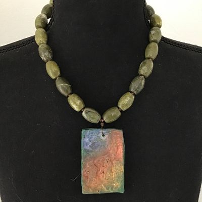 Asian Style Scenic pendant Necklace