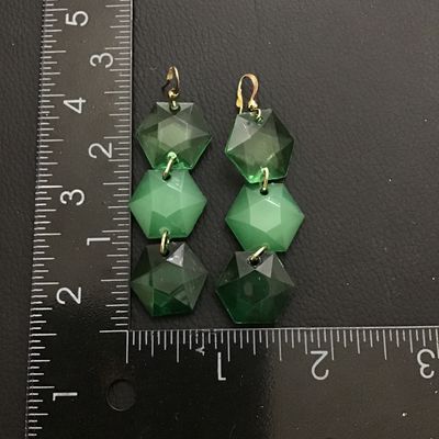 Vintage faux glass dangle earrings