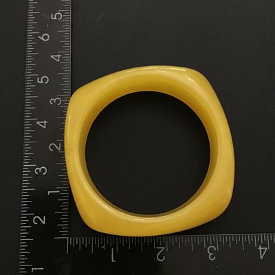 Vintage lemon yellow bangle bracelet