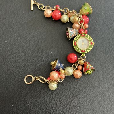Very cute Vintage Christmas Charm Bracelet with a watch needs new battery