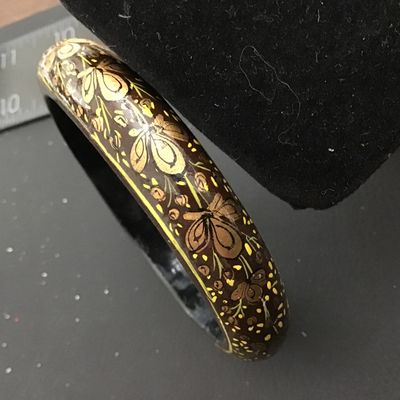 Vintage Wood Handpainted Bangle