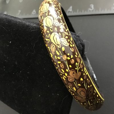 Vintage Wood Handpainted Bangle