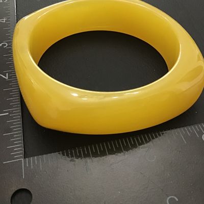 Vintage lemon yellow bangle bracelet