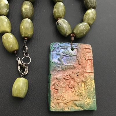 Asian Style Scenic pendant Necklace
