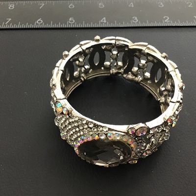Rhinestone Statement Clamper Style Bracelet