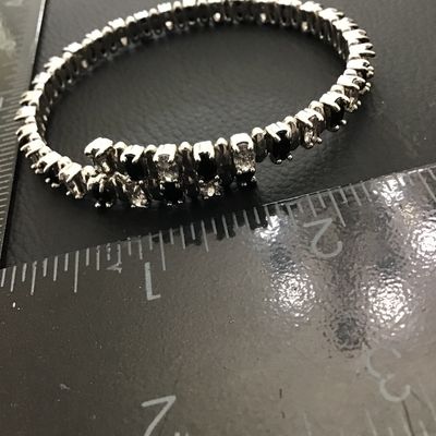 Black Onyx and White CZ Tennis Bracelet