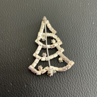 Beautiful AB Rhinestone Christmas tree brooch