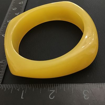 Vintage lemon yellow bangle bracelet