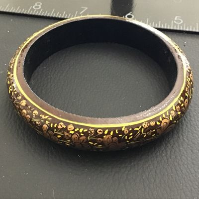 Vintage Wood Handpainted Bangle