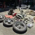 1974 Bultaco/Schwerma Pursang bike in parts