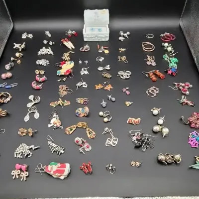 Pierced Earrings Lot - 83+ Pairs