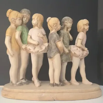 Mid-Century Clay Sculpture By Lee Bortin