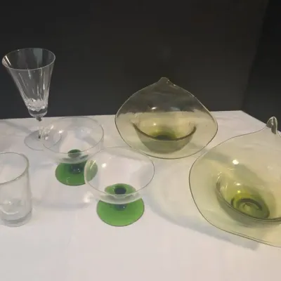 Unique Green Bowls, Glasses and Pressed, Thumbprint & Clear Glasses 