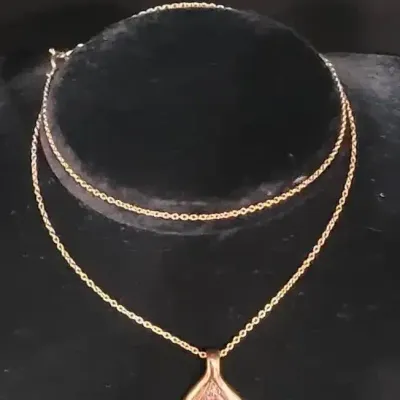 18" 925 Italy Necklace With Pink Sapphire Pendant 