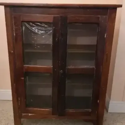 Antique Primitive Wooden Pie Cabinet / Pie Safe