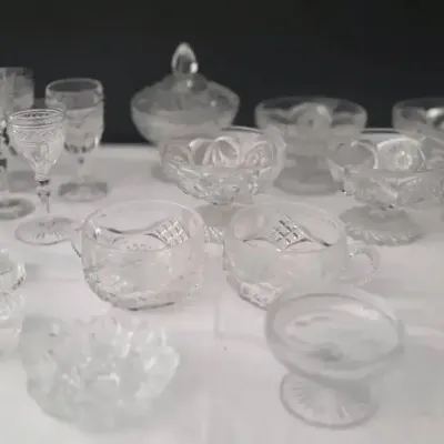 Vintage Pressed And Clear Cut Crystal Glassware