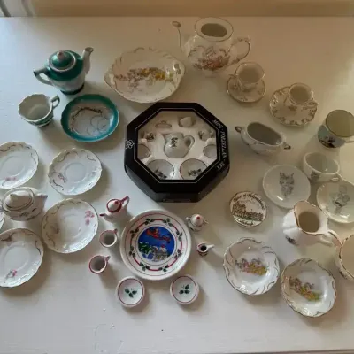 Miniature Vintage Fine China, Porcelain Tea Sets, and Dinnerware