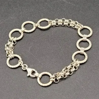 925 Sterling Silver Mixed-Link Statement Bracelet