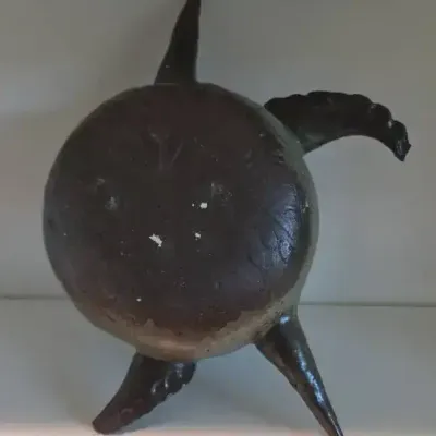 Mythical Abstract Ocean-Inspired Creature Ceramic Sculpture