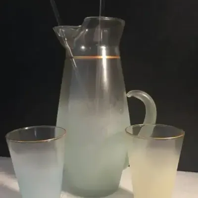 Blendo Frosted Pitcher & Glasses With Stir Sticks
