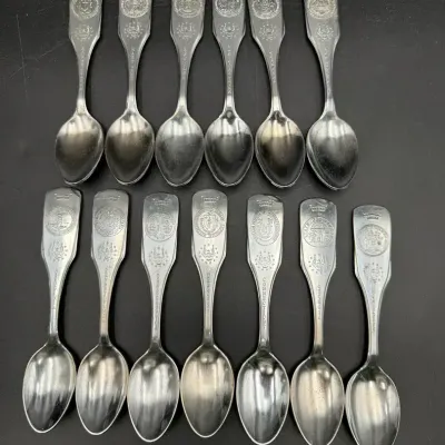 13 United States Bicentennial Silver-Plated Spoon Collection