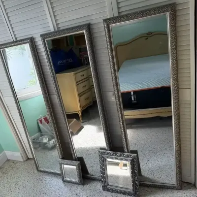 3 Full Length and 2 Small Decorative Mirrors
