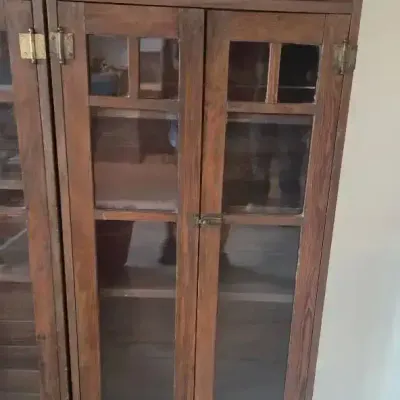 Mission/Arts & Crafts Style Quarter-Sawn Oak Double Bookcase/Cabinet #1