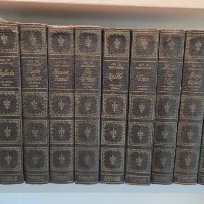 Antique 10 Volume Collection Of Guy de Maupassant Books